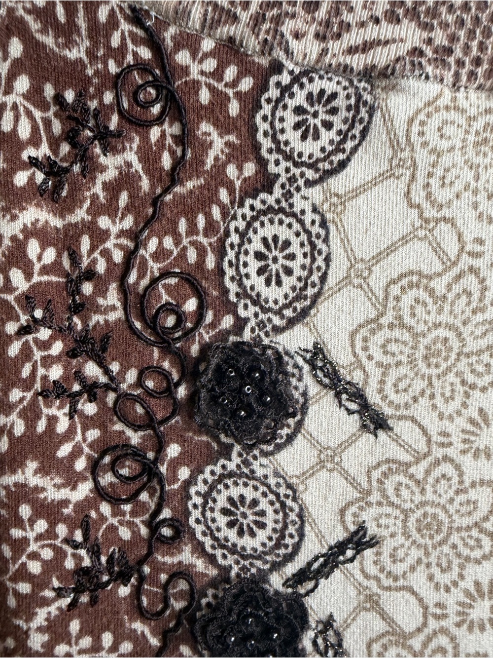 Able to Make All Boho Patchwork Embroidered Dress M - Picture 4 of 10